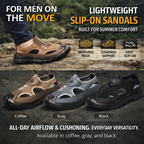 Aero Men’s Breathable Closed-Toe Sandals – Lightweight Mesh Outdoor Casual Beach Shoes