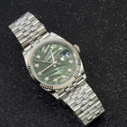 Rolex Datejust 36 mm Palm Dial Green with Diamond Markers