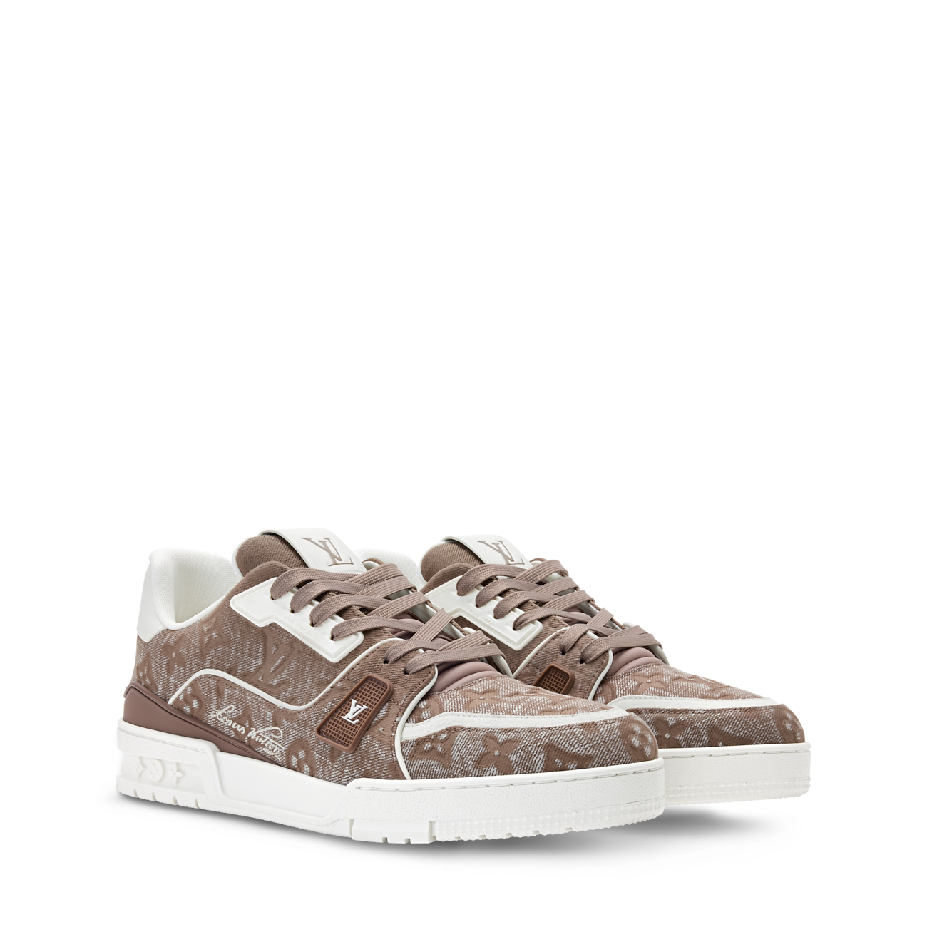 LV Trainer Sneaker Monogram-pattern canvas Taupe Brown