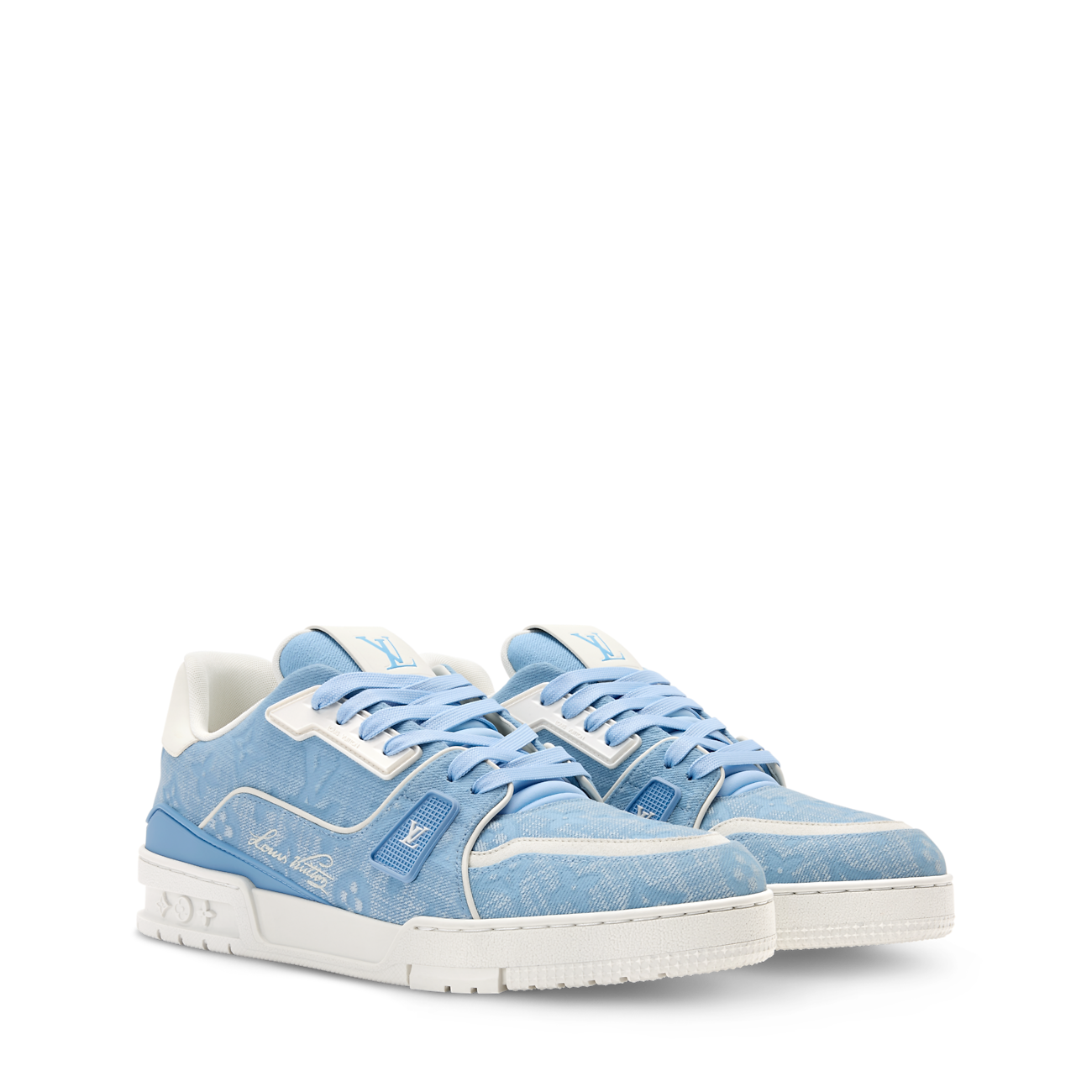 LV Trainer Sneaker Monogram-pattern canvas Blue