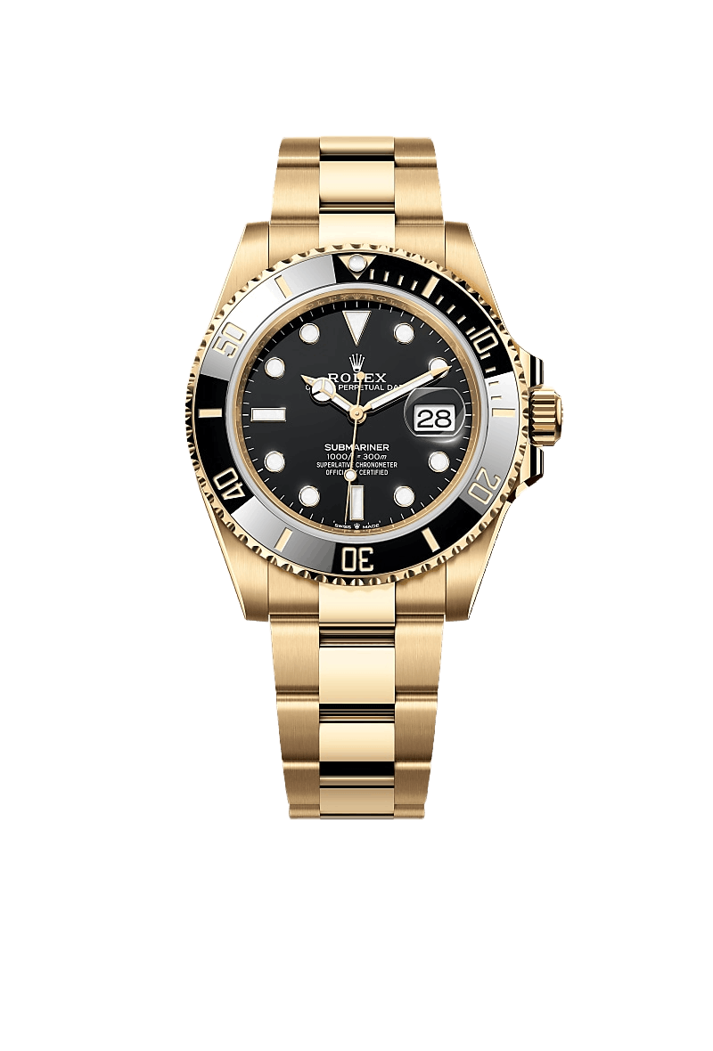 A- Submariner Date, 18k Yellow Gold, 41mm