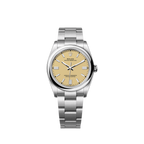 Unworn 2025, Rolex Oyster Perpetual, Oystersteel 36mm, Beige dial, Domed Oyster