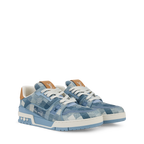 LV Trainer Sneaker Damoflage grained calf leather Blue