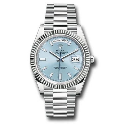 Day-Date 40 Platinum – Ice Blue Dial