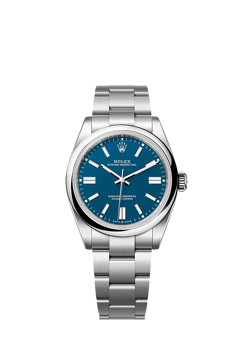 Unworn 2025, Rolex Oyster Perpetual, Oystersteel 41mm, Blue dial, Domed Oyster