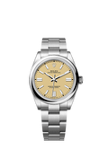 Unworn 2025, Rolex Oyster Perpetual, Oystersteel 41mm, Beige dial, Domed Oyster