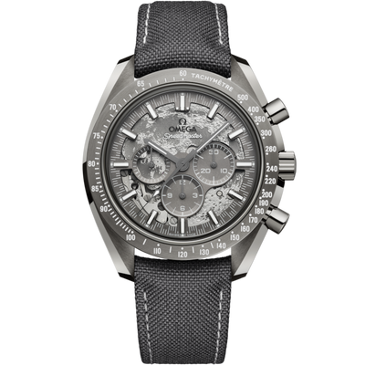 Speedmaster Dark Side of the Moon 44.25 mm, grey ceramic on coated nylon fabric strap