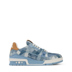 LV Trainer Sneaker Damoflage grained calf leather Blue