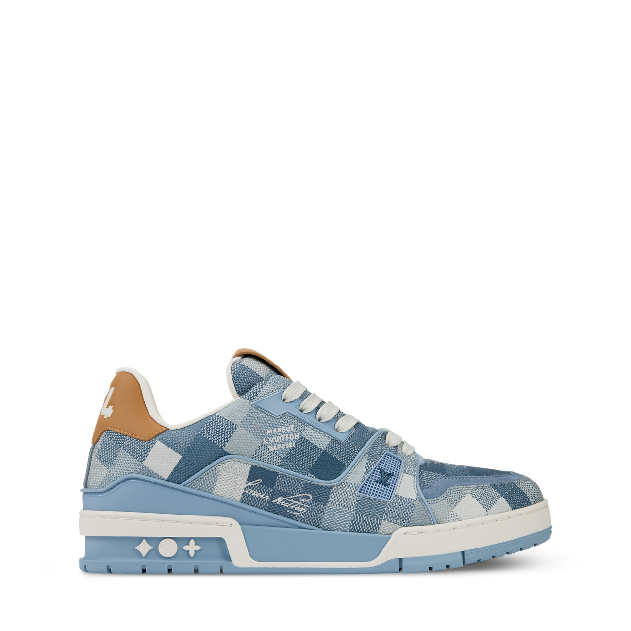 LV Trainer Sneaker Damoflage grained calf leather Blue