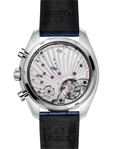 Speedmaster Chronoscope 43 mm, steel on leather strap