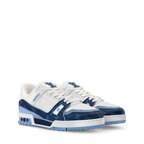 Louis Vuitton LV Trainer Navy Blue Monogram Leather Sneaker