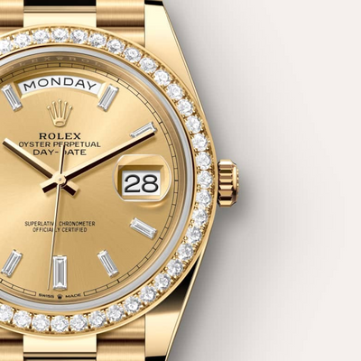 Day-Date 40 Oyster, 40 mm, yellow gold and diamonds