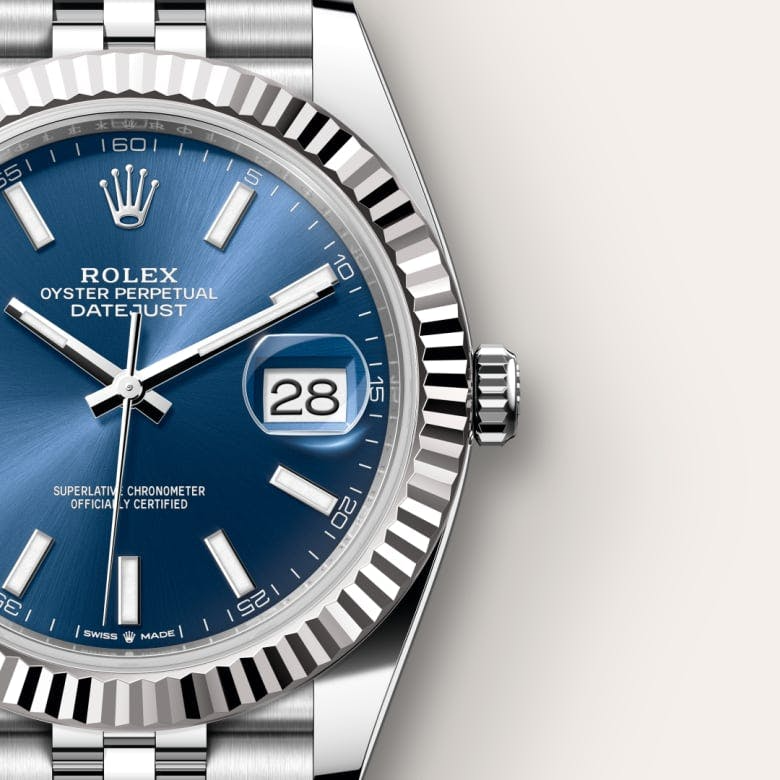 Rolex Datejust 41 Oyster, 41 mm, Oystersteel and white gold