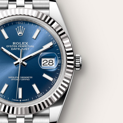 Rolex Datejust 41 Oyster, 41 mm, Oystersteel and white gold