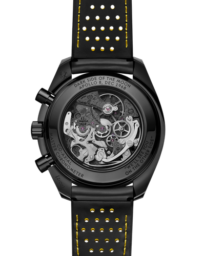 Speedmaster Dark Side of the Moon 44.25 mm, black ceramic on rubber strap