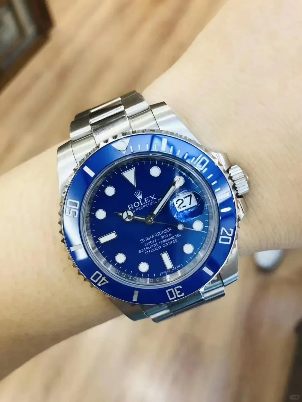 B- Submariner Blue Disc Watch 40MM