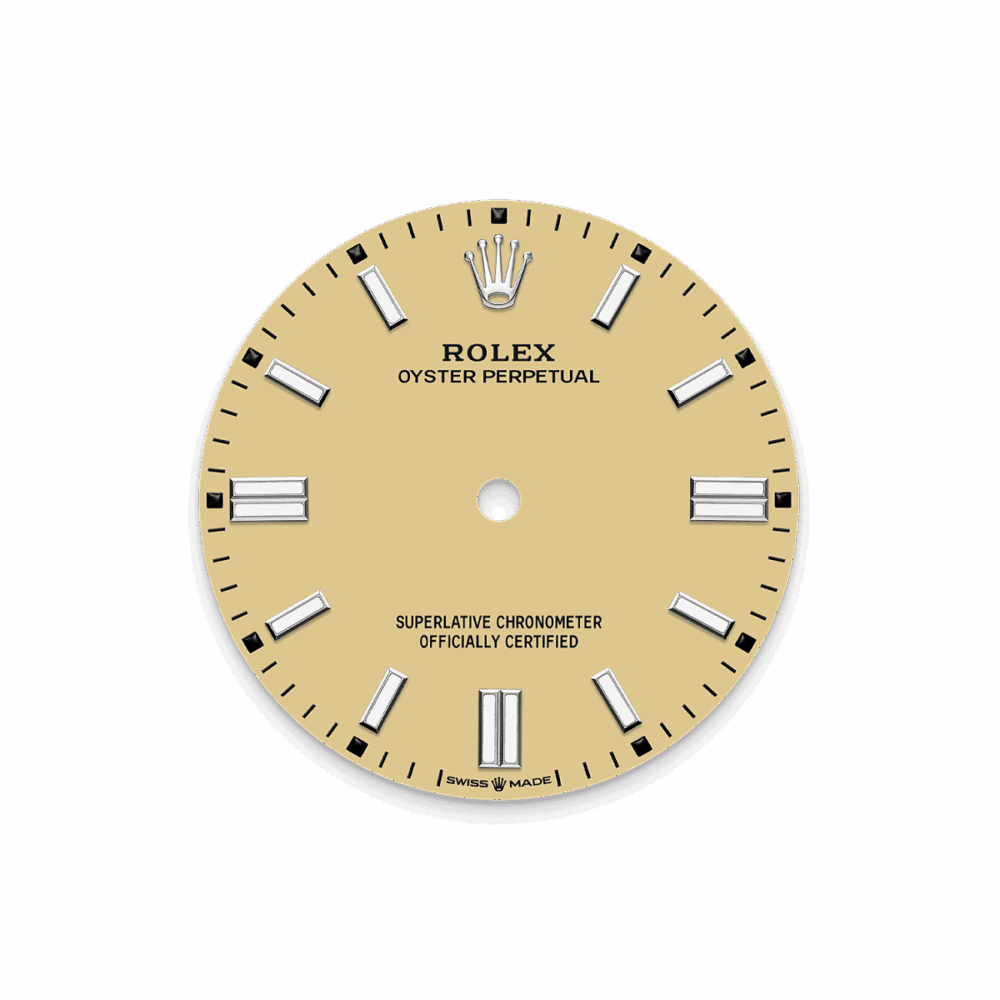 Unworn 2025, Rolex Oyster Perpetual, Oystersteel 41mm, Beige dial, Domed Oyster