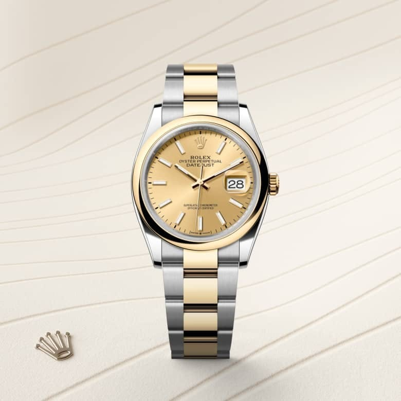 Datejust 36 Oyster, 36 mm, Oystersteel and yellow gold