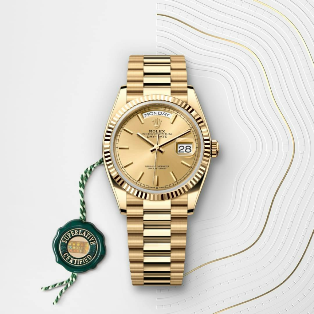 A Day-Date 36 Oyster, 36 mm, yellow gold