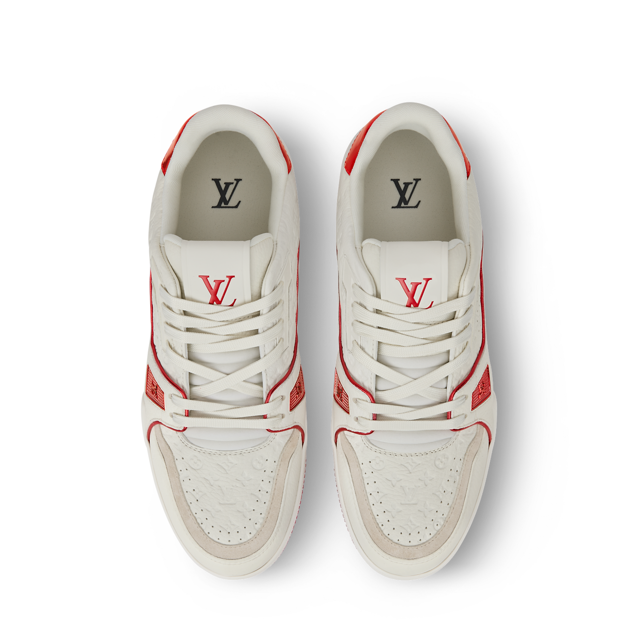 LV Trainer Sneaker Mini Monogram pattern Red