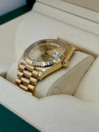 [2026 Top-Tier Replicas]RLX Day-Date "President" 40mm Yellow Gold Champagne Roman Numeral Dial - 228238