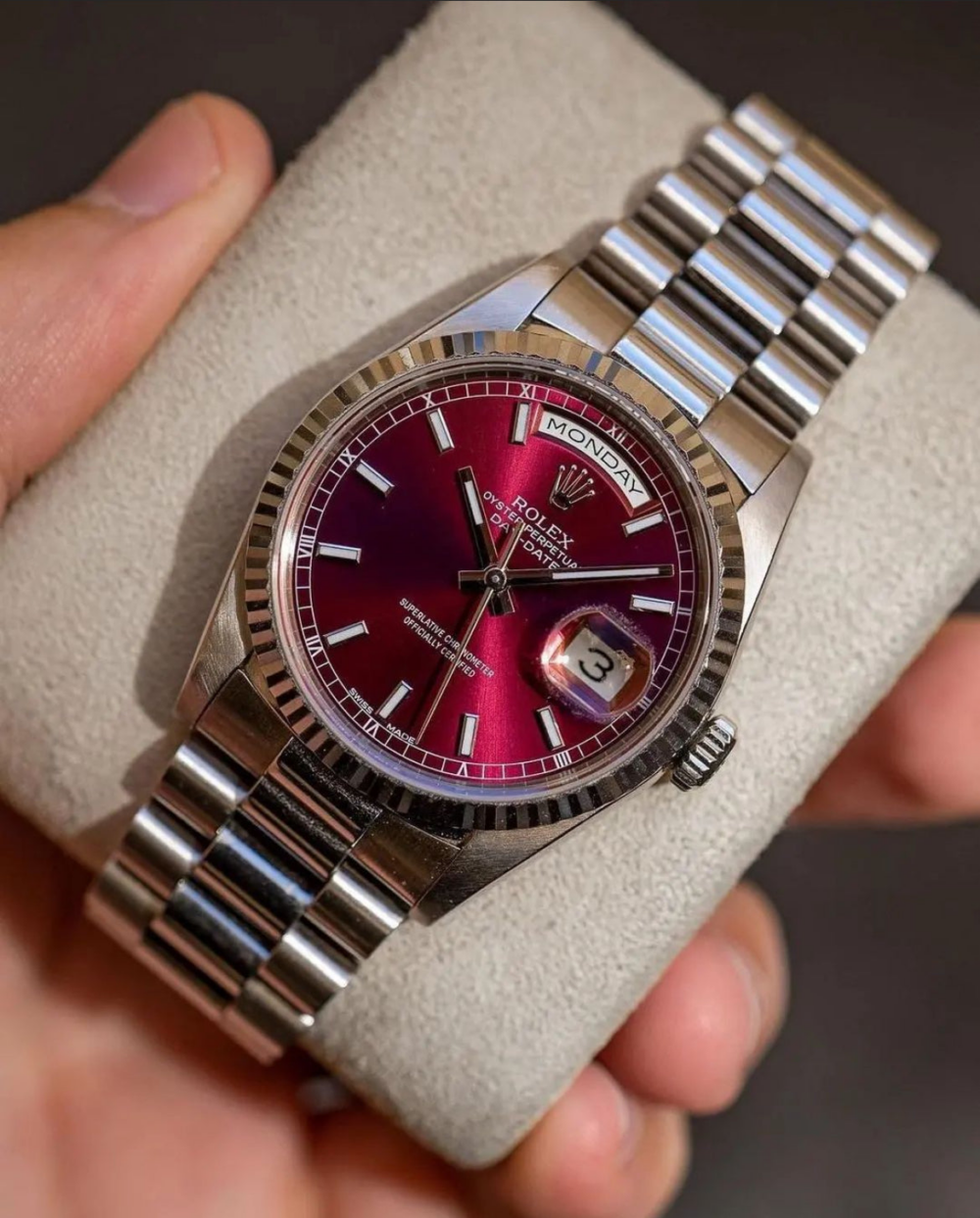 Day-Date 36mm Factory Cherry Red Dial