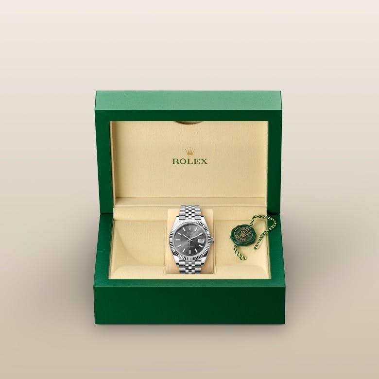 Rolex Datejust 41 Oyster, 41 mm, Oystersteel and white gold