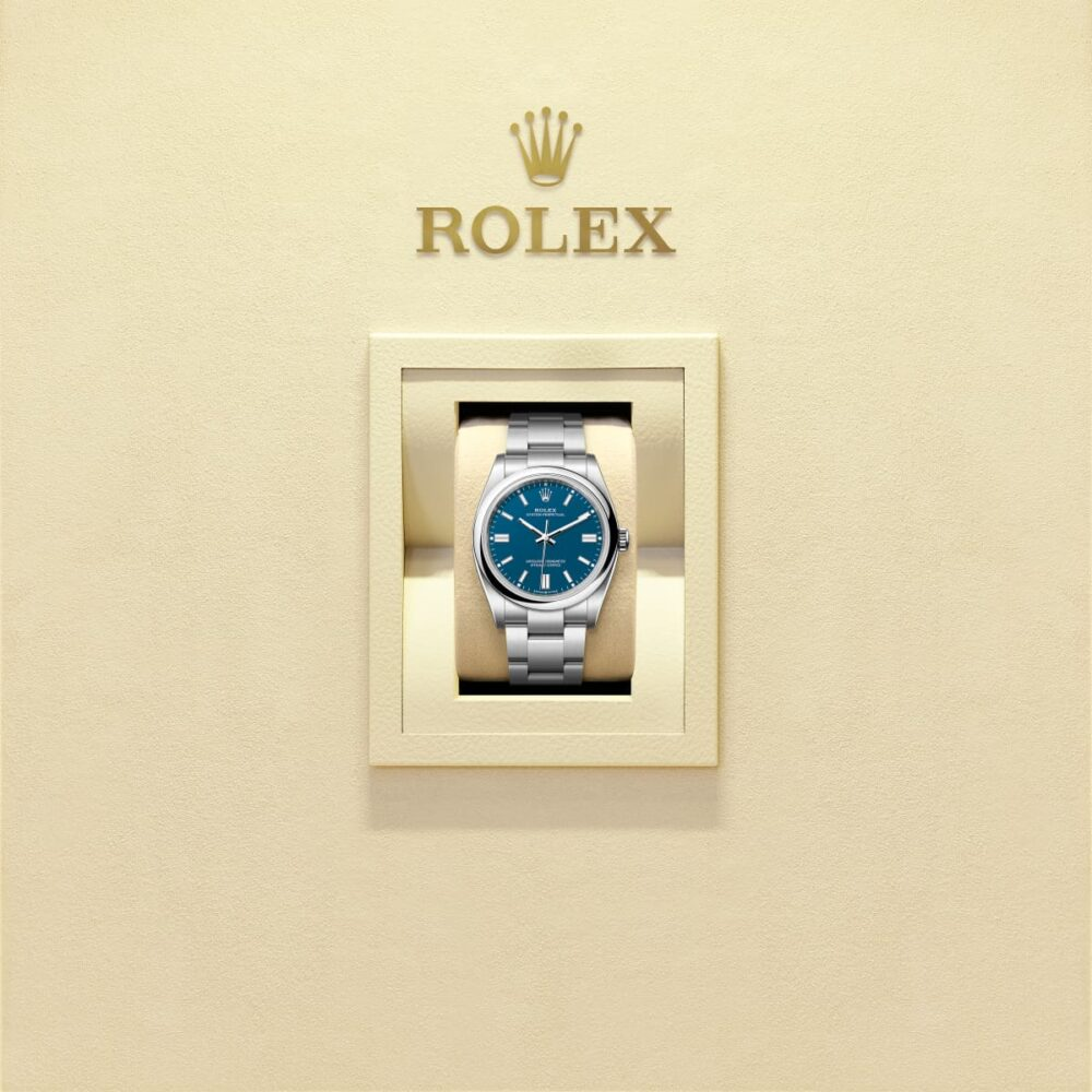 Unworn 2025, Rolex Oyster Perpetual, Oystersteel 36mm, Blue dial, Domed Oyster