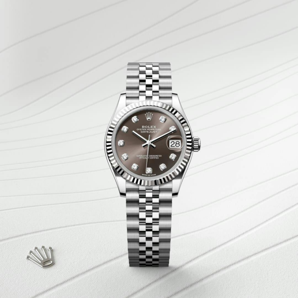 Rolex Datejust 31 Oyster, 31 mm, Oystersteel and white gold