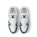 Louis Vuitton LV Trainer Navy Blue Monogram Leather Sneaker