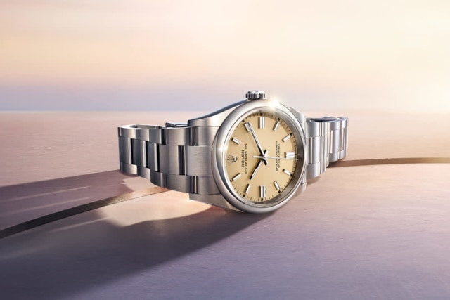 Unworn 2025, Rolex Oyster Perpetual, Oystersteel 36mm, Beige dial, Domed Oyster