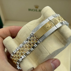 RLX Datejust 36mm 126203 Golden Palm Dial Domed Bezel Oyster Bracelet