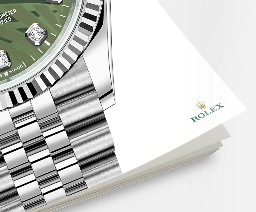 Rolex Datejust 36 mm Palm Dial Green with Diamond Markers