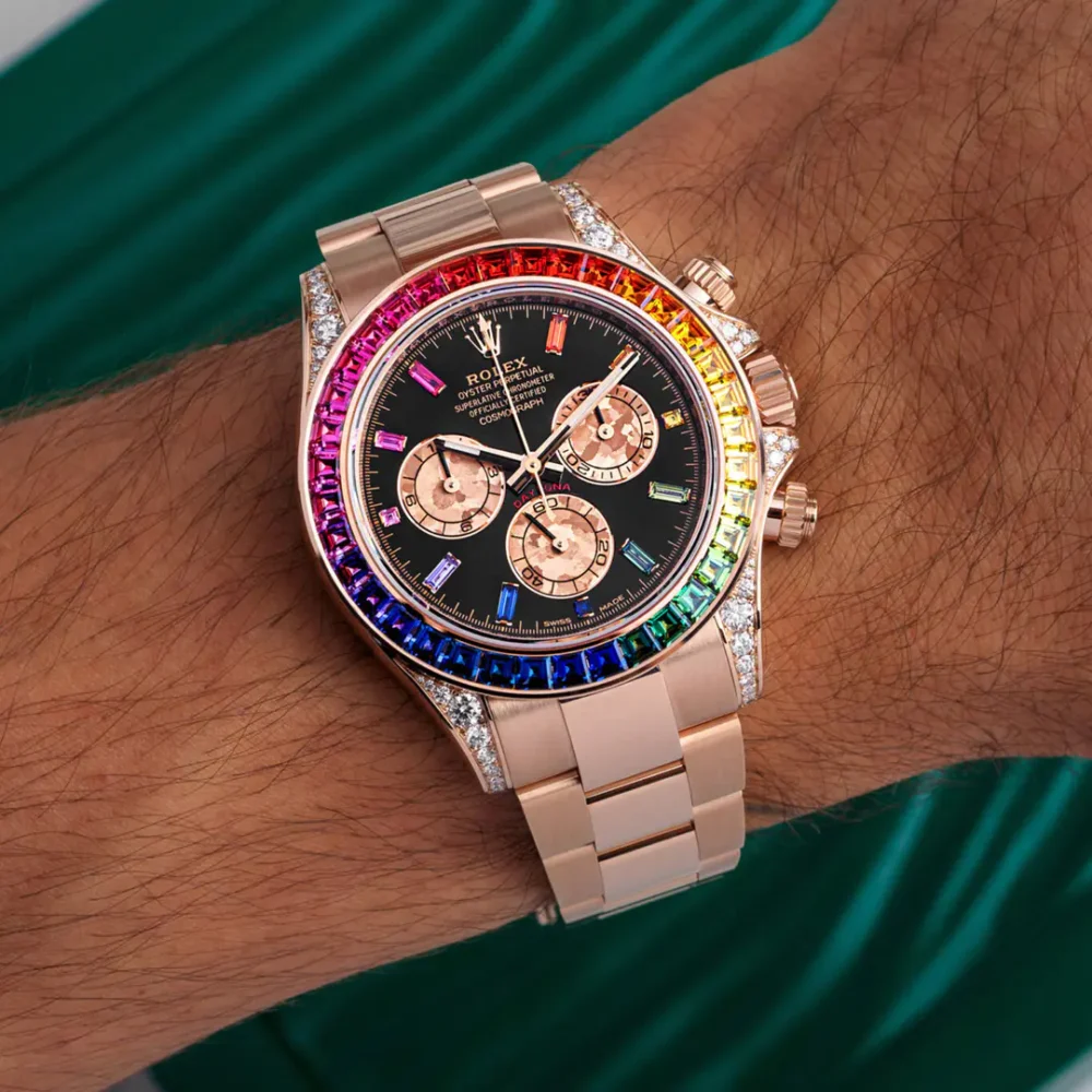 Cosmograph Daytona Rainbow Yellow Gold Black Dial
