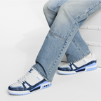 Louis Vuitton LV Trainer Navy Blue Monogram Leather Sneaker