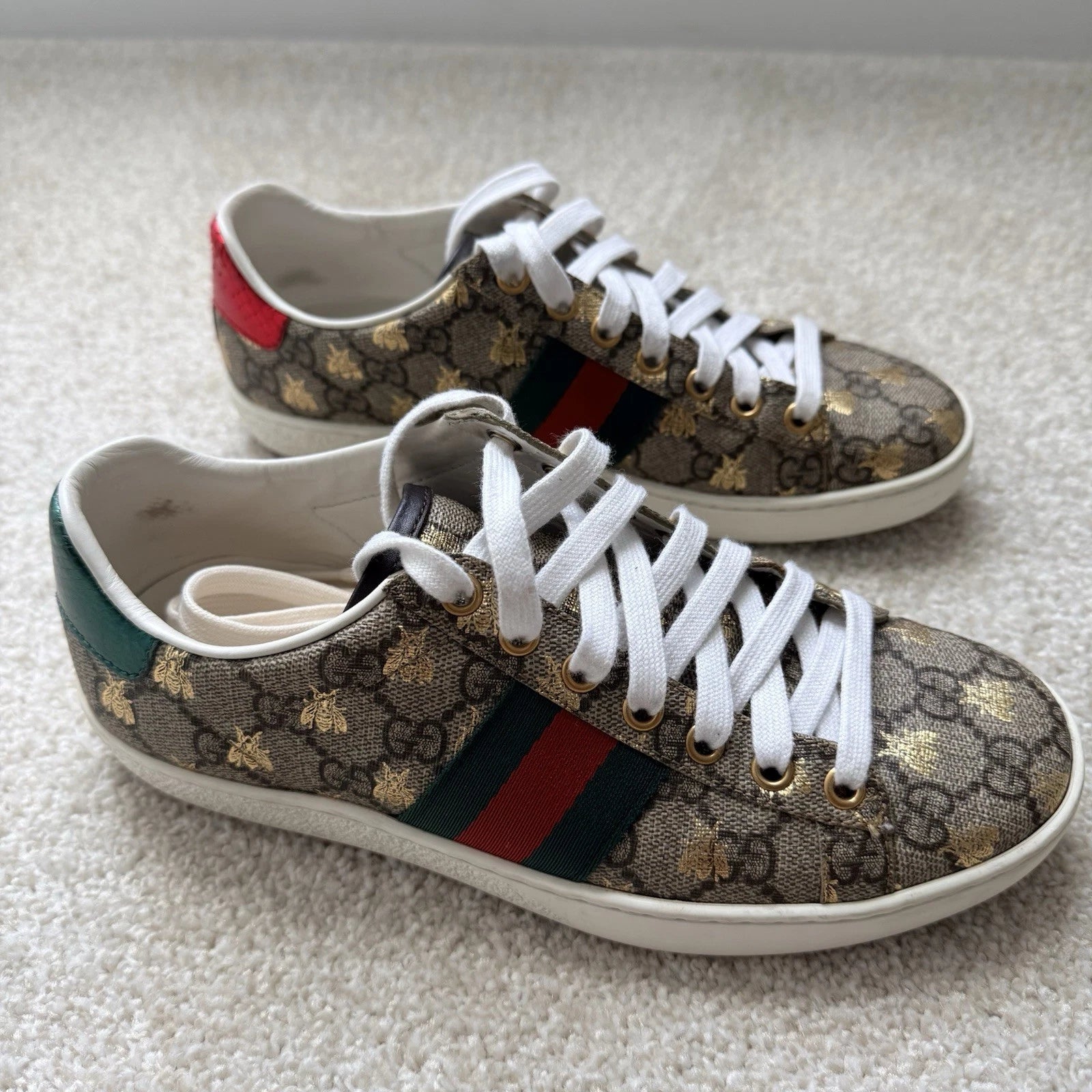 Gucci Ace GG Supreme Sneaker with Gold bees